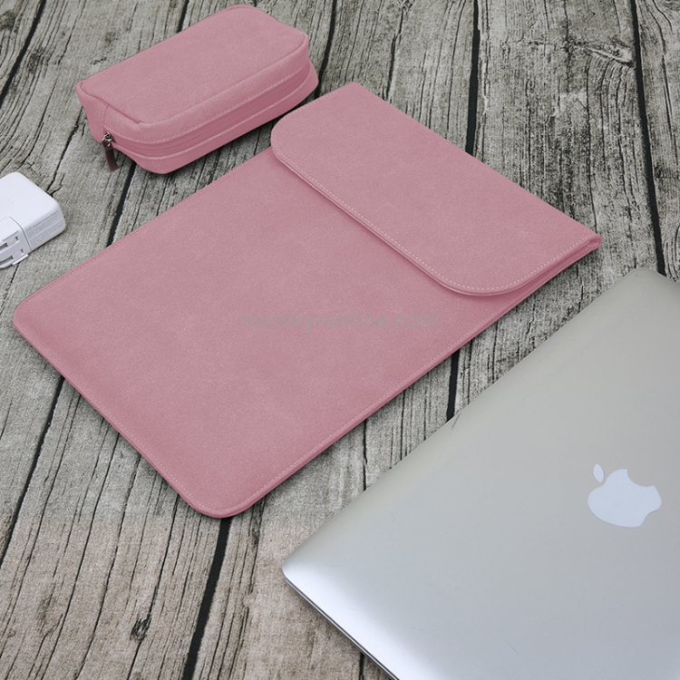2 in 1 Matte Leather Laptop Inner Bag + Power Bag for MacBook Air 13.3 inch A1466 (2012 - 2017) / A1369 (2010 - 2012) (Pink) 2 in 1 Matte Leather Laptop Inner Bag + Power Bag for MacBook Air 13.3 inch A1466 (2012 - 2017) / A1369 (2010 - 2012) (Pink)
