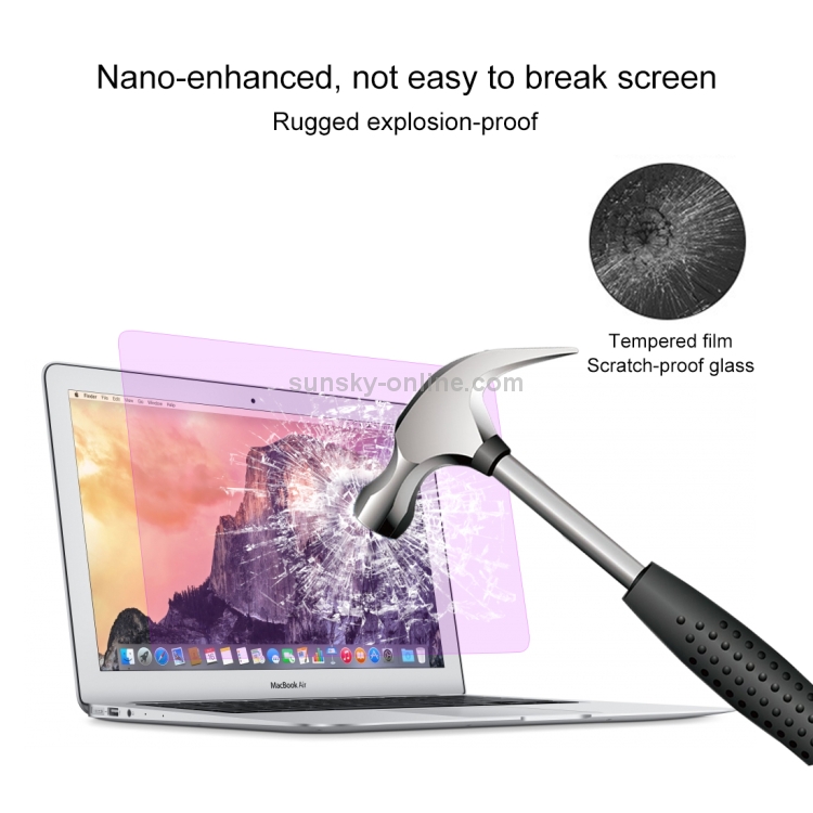 9H Surface Hardness Anti Blue-ray Explosion-proof Tempered Glass Film for MacBook Pro 13.3 inch (A1278) 9H Surface Hardness Anti Blue-ray Explosion-proof Tempered Glass Film for MacBook Pro 13.3 inch (A1278)