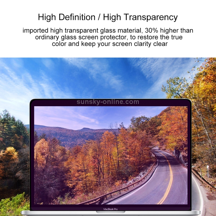 9H Surface Hardness Anti Blue-ray Explosion-proof Tempered Glass Film for MacBook Pro 13.3 inch (A1278) 9H Surface Hardness Anti Blue-ray Explosion-proof Tempered Glass Film for MacBook Pro 13.3 inch (A1278)