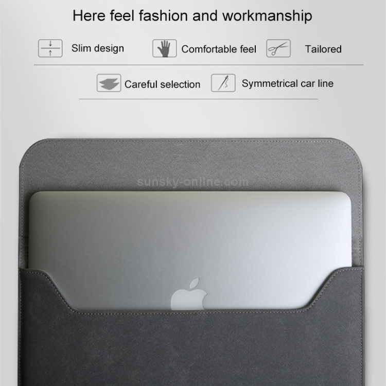 Horizontal Matte Leather Laptop Inner Bag for MacBook Air 11.6 inch A1465 (2012 - 2015) / A1370 (2010 - 2011)(Light Grey) Horizontal Matte Leather Laptop Inner Bag for MacBook Air 11.6 inch A1465 (2012 - 2015) / A1370 (2010 - 2011)(Light Grey)