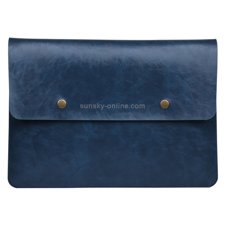 Flip Cover Laptop Microfiber Leather Inner Bag for MacBook Pro 13.3 inch (Blue) Flip Cover Laptop Microfiber Leather Inner Bag for MacBook Pro 13.3 inch (Blue)