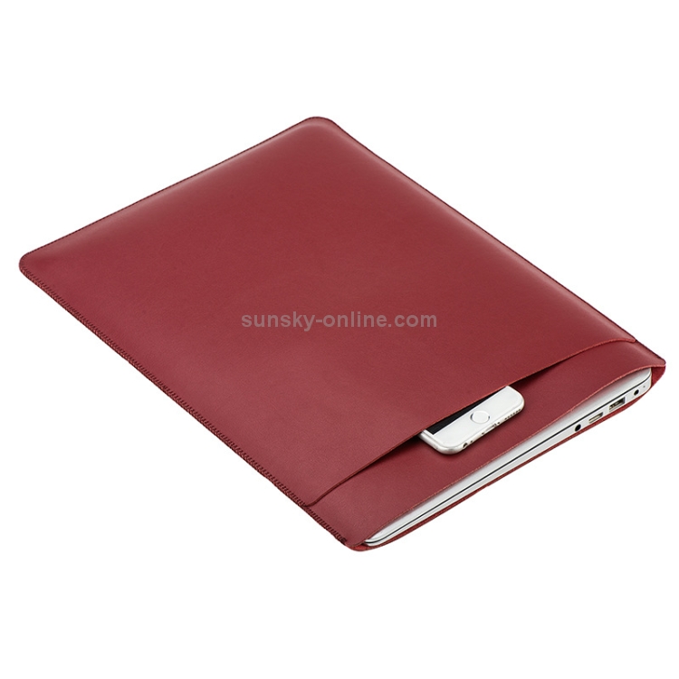 Laptop PU Leather Double Inner Bag for MacBook Pro 13.3 inch A1708 (2016 - 2017) / A1706 (2016 - 2017) (Red) Laptop PU Leather Double Inner Bag for MacBook Pro 13.3 inch A1708 (2016 - 2017) / A1706 (2016 - 2017) (Red)