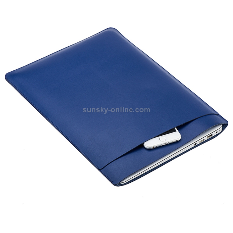Laptop PU Leather Double Inner Bag for MacBook Pro 15.4 inch A1707 (2016 - 2017)(Blue) Laptop PU Leather Double Inner Bag for MacBook Pro 15.4 inch A1707 (2016 - 2017)(Blue)