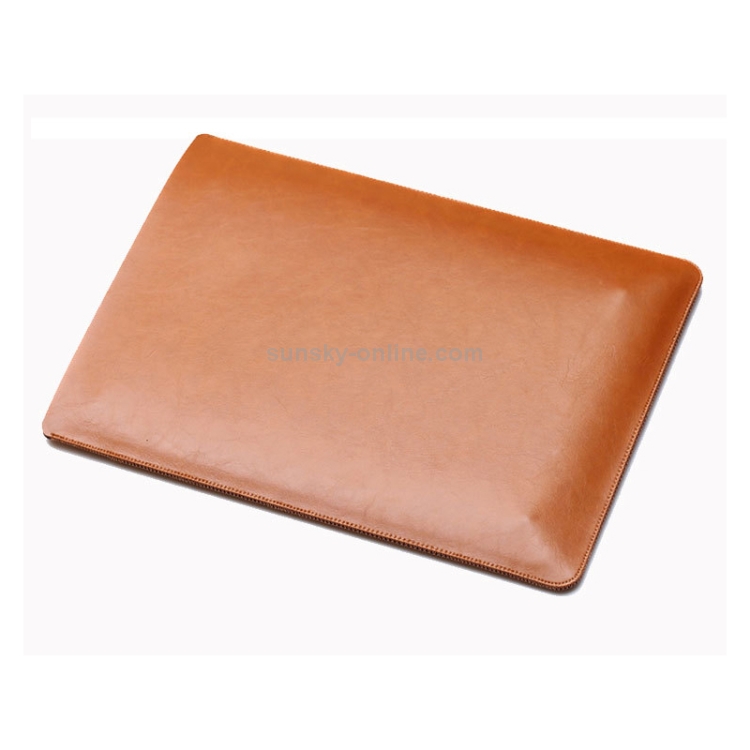 Laptop PU Leather Double Inner Bag for MacBook Pro 15.4 inch (Light Brown) Laptop PU Leather Double Inner Bag for MacBook Pro 15.4 inch (Light Brown)