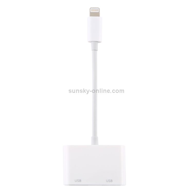 AK109 3 in 1 8 Pin Male to Dual USB Female Port Camera Adapter, Support for iOS 13.0 and Above System AK109 3 in 1 8 Pin Male to Dual USB Female Port Camera Adapter, Support for iOS 13.0 and Above System