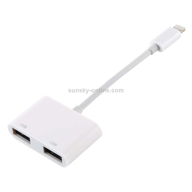 AK109 3 in 1 8 Pin Male to Dual USB Female Port Camera Adapter, Support for iOS 13.0 and Above System AK109 3 in 1 8 Pin Male to Dual USB Female Port Camera Adapter, Support for iOS 13.0 and Above System