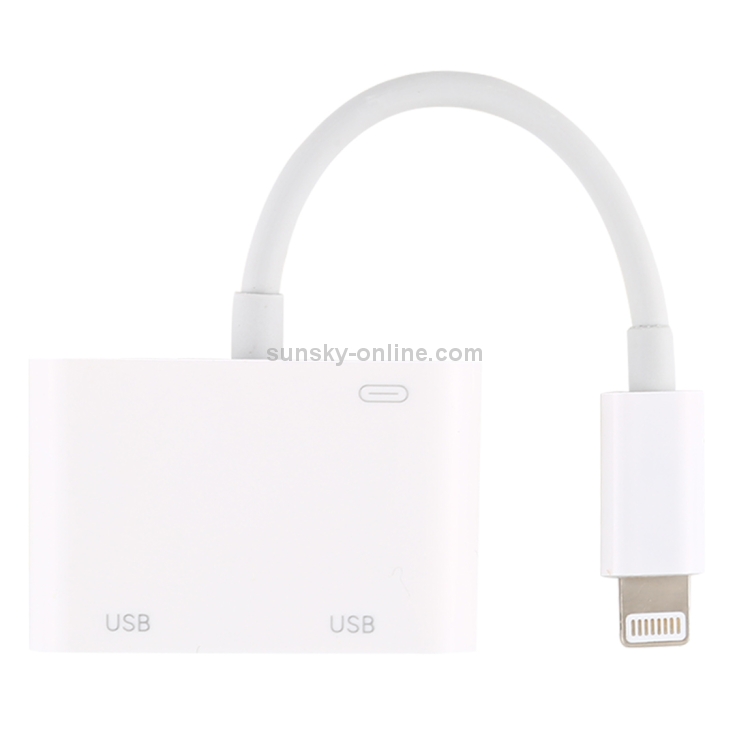AK109 3 in 1 8 Pin Male to Dual USB Female Port Camera Adapter, Support for iOS 13.0 and Above System AK109 3 in 1 8 Pin Male to Dual USB Female Port Camera Adapter, Support for iOS 13.0 and Above System