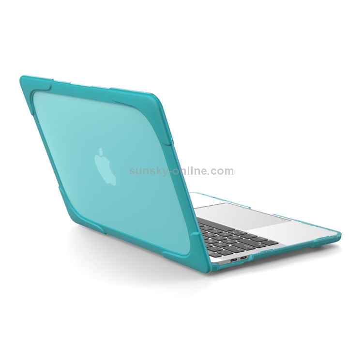 For Macbook Pro 15.4 inch with Touch Bar (A1707) Laptop TPU + PC Folding Shockproof Protective Case with Holder (Baby Blue) For Macbook Pro 15.4 inch with Touch Bar (A1707) Laptop TPU + PC Folding Shockproof Protective Case with Holder (Baby Blue)
