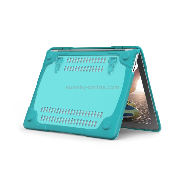 For Macbook Pro 15.4 inch with Touch Bar (A1707) Laptop TPU + PC Folding Shockproof Protective Case with Holder (Baby Blue) For Macbook Pro 15.4 inch with Touch Bar (A1707) Laptop TPU + PC Folding Shockproof Protective Case with Holder (Baby Blue)