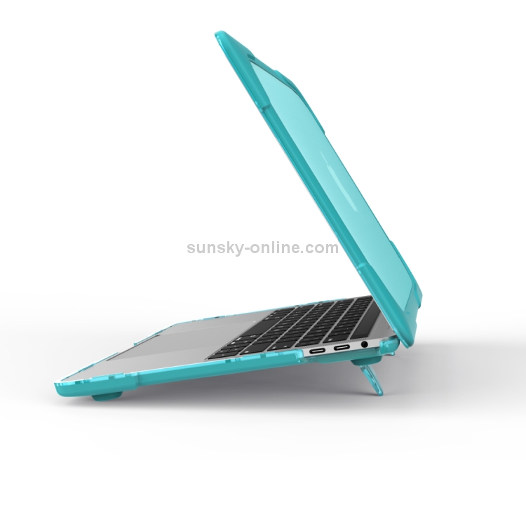 For Macbook Pro 15.4 inch with Touch Bar (A1707) Laptop TPU + PC Folding Shockproof Protective Case with Holder (Baby Blue) For Macbook Pro 15.4 inch with Touch Bar (A1707) Laptop TPU + PC Folding Shockproof Protective Case with Holder (Baby Blue)