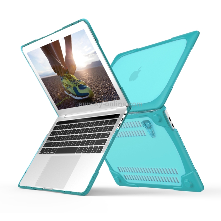 For Macbook Pro 15.4 inch with Touch Bar (A1707) Laptop TPU + PC Folding Shockproof Protective Case with Holder (Baby Blue) For Macbook Pro 15.4 inch with Touch Bar (A1707) Laptop TPU + PC Folding Shockproof Protective Case with Holder (Baby Blue)
