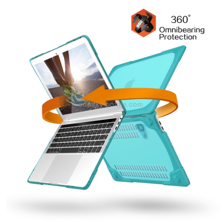 For Macbook Pro 15.4 inch with Touch Bar (A1707) Laptop TPU + PC Folding Shockproof Protective Case with Holder (Baby Blue) For Macbook Pro 15.4 inch with Touch Bar (A1707) Laptop TPU + PC Folding Shockproof Protective Case with Holder (Baby Blue)