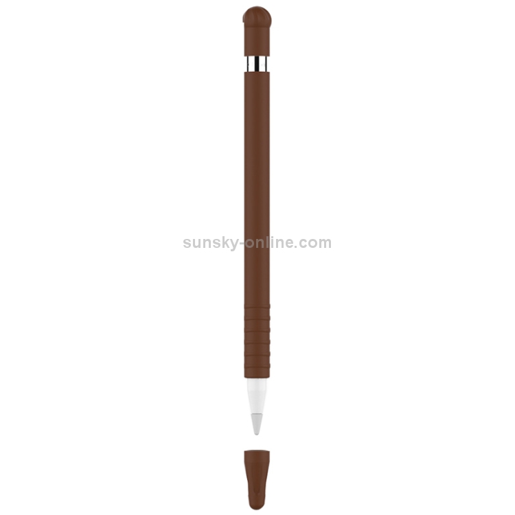Anti-lost Cap Touch Screen Silicone Protective Cover for Apple Pencil 1(Coffee) Anti-lost Cap Touch Screen Silicone Protective Cover for Apple Pencil 1(Coffee)
