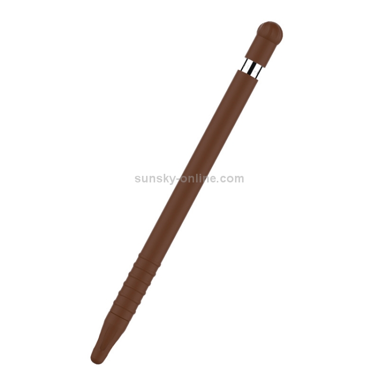 Anti-lost Cap Touch Screen Silicone Protective Cover for Apple Pencil 1(Coffee) Anti-lost Cap Touch Screen Silicone Protective Cover for Apple Pencil 1(Coffee)