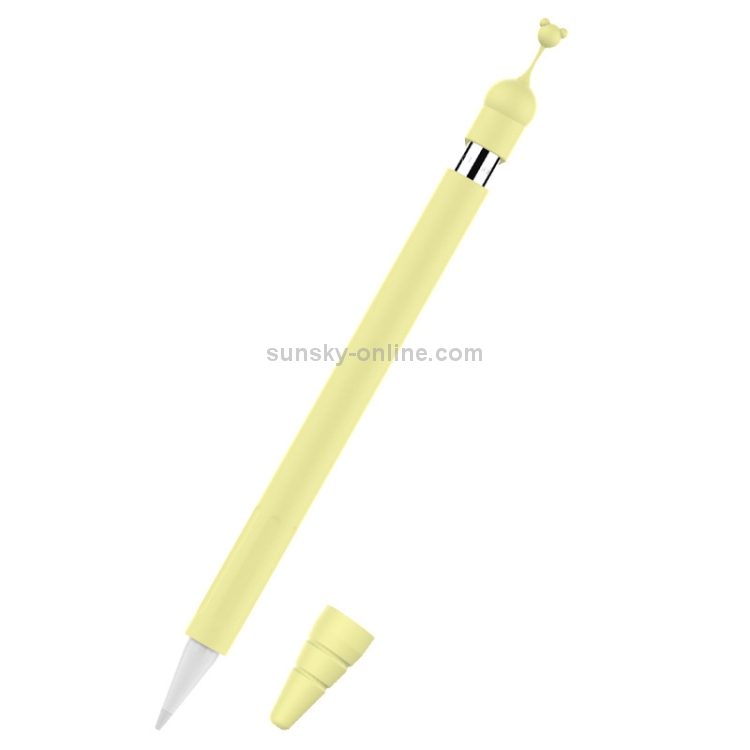 Anti-lost Cap Silicone Protective Cover for Apple Pencil 1(Yellow) Anti-lost Cap Silicone Protective Cover for Apple Pencil 1(Yellow)