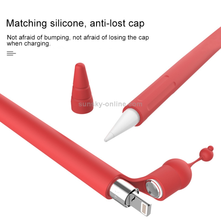 Anti-lost Cap Silicone Protective Cover for Apple Pencil 1(Yellow) Anti-lost Cap Silicone Protective Cover for Apple Pencil 1(Yellow)