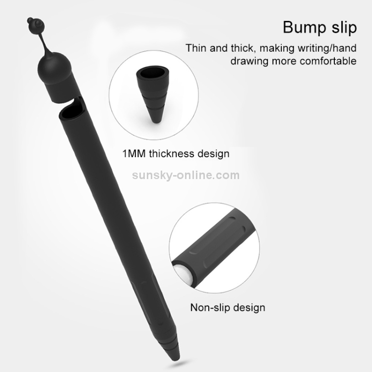 Anti-lost Cap Silicone Protective Cover for Apple Pencil 1(Yellow) Anti-lost Cap Silicone Protective Cover for Apple Pencil 1(Yellow)
