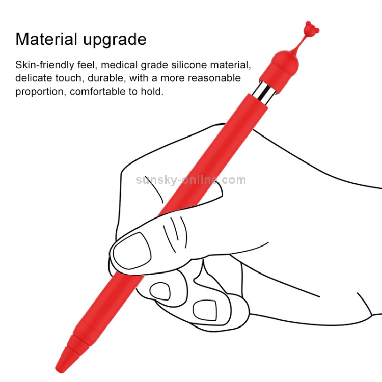 Anti-lost Cap Silicone Protective Cover for Apple Pencil 1(Yellow) Anti-lost Cap Silicone Protective Cover for Apple Pencil 1(Yellow)