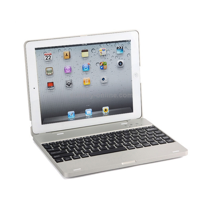 P2095 For iPad 4 / 3 / 2 Laptop Version Aluminum Alloy Bluetooth Keyboard Tablet Case(Silver) P2095 For iPad 4 / 3 / 2 Laptop Version Aluminum Alloy Bluetooth Keyboard Tablet Case(Silver)