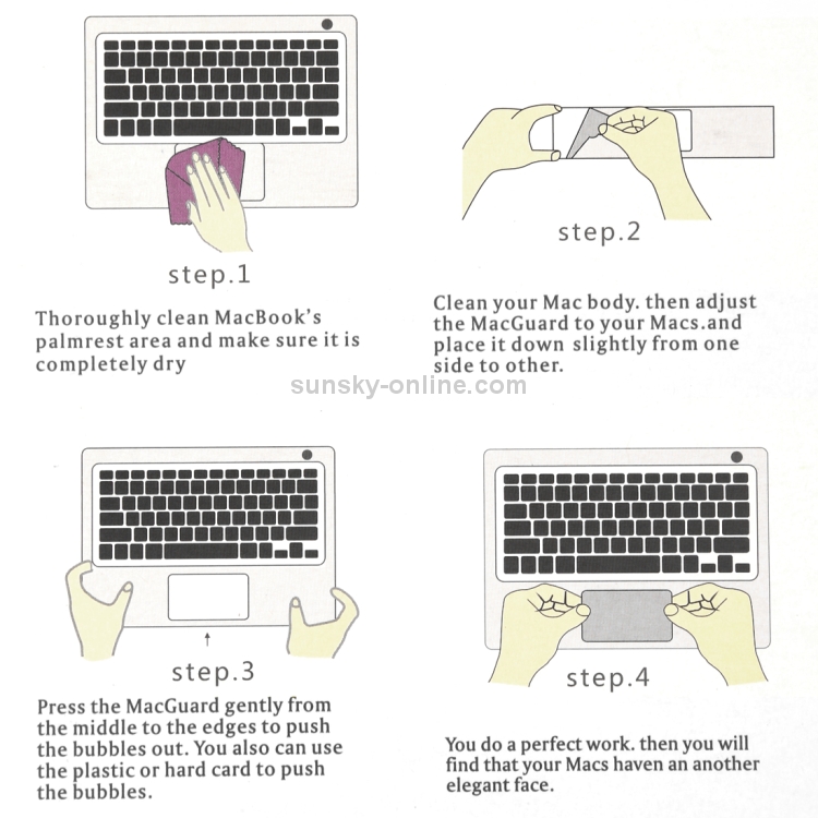 Palm & Trackpad Protector Sticker for MacBook Pro 15 (A1286) (Silver)