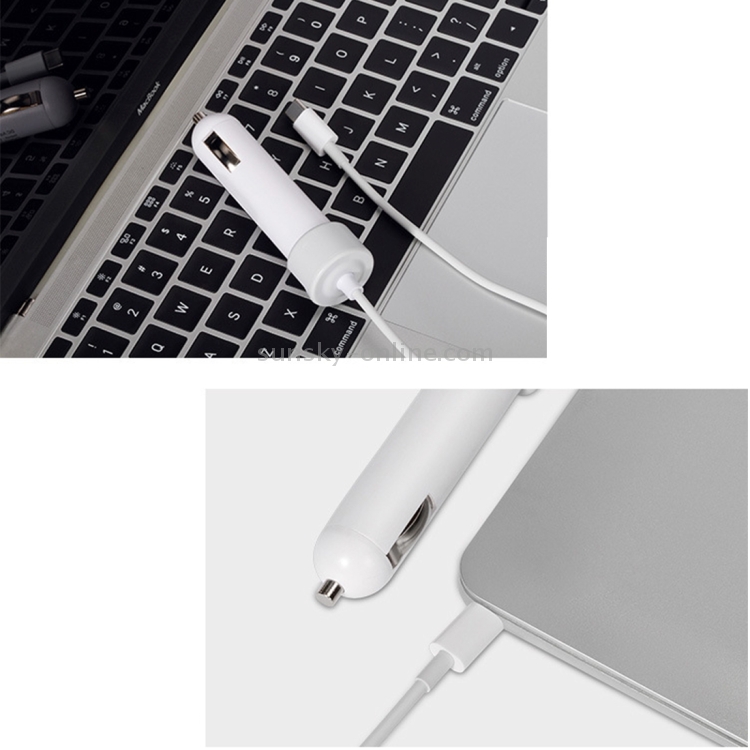 36W 5V 9V 12V 15V 3A DC USB-C / Type-C Car Adapter with 1 USB Port for Apple Macbook A1534, Length: 2m(White) 36W 5V 9V 12V 15V 3A DC USB-C / Type-C Car Adapter with 1 USB Port for Apple Macbook A1534, Length: 2m(White)