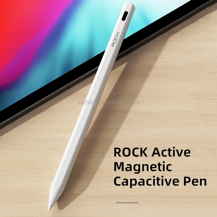 ROCK B02 para iPad Tablet PC Anti-mistouch Lápiz capacitivo activo Stylus Pen (blanco) - 12
