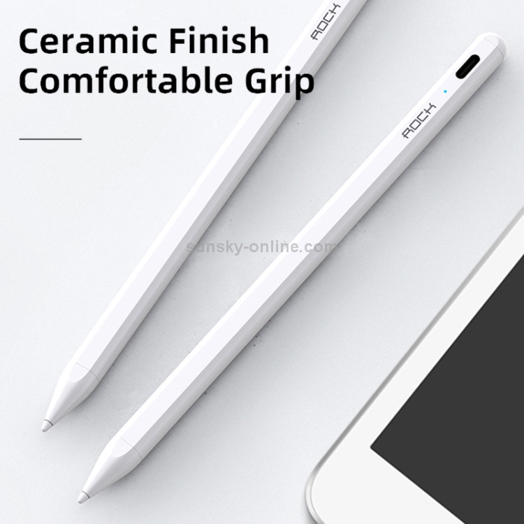 ROCK B02 For iPad Tablet PC Anti-mistouch Active Capacitive Pen Stylus Pen (White) ROCK B02 For iPad Tablet PC Anti-mistouch Active Capacitive Pen Stylus Pen (White)