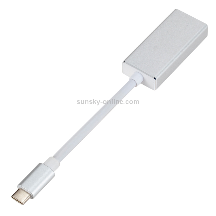 USB-C / Type-C 3.1 Male to DP Female HD Converter, Length: 12cm (Silver) USB-C / Type-C 3.1 Male to DP Female HD Converter, Length: 12cm (Silver)