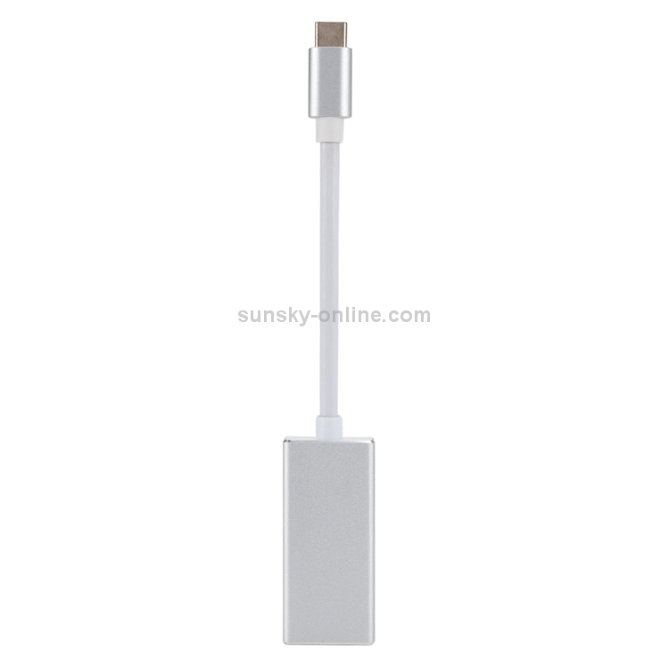 USB-C / Type-C 3.1 Male to DP Female HD Converter, Length: 12cm (Silver) USB-C / Type-C 3.1 Male to DP Female HD Converter, Length: 12cm (Silver)
