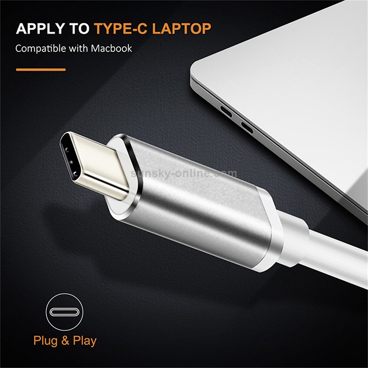 USB-C / Type-C 3.1 Male to DP Female HD Converter, Length: 12cm (Silver) USB-C / Type-C 3.1 Male to DP Female HD Converter, Length: 12cm (Silver)