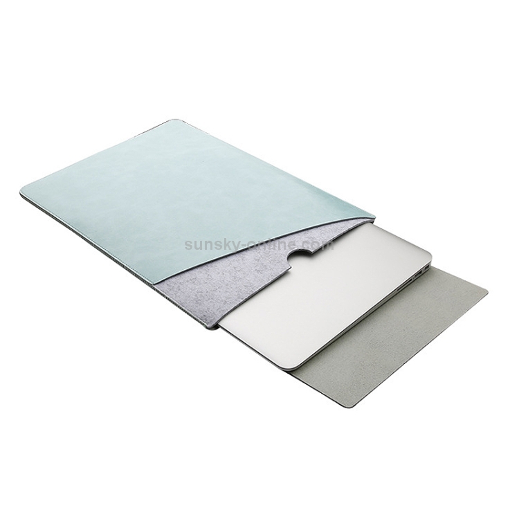 Laptop Microfiber Leather Double Layer Inner Bag for MacBook Pro 15.4 inch (Mint Green) Laptop Microfiber Leather Double Layer Inner Bag for MacBook Pro 15.4 inch (Mint Green)