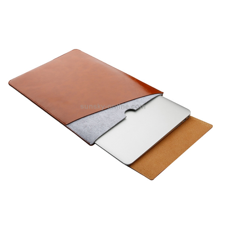 Laptop Microfiber Leather Double Layer Inner Bag for MacBook Pro 13.3 inch A1708 (2016 - 2017) / A1706 (2016 - 2017) (Light Brown) Laptop Microfiber Leather Double Layer Inner Bag for MacBook Pro 13.3 inch A1708 (2016 - 2017) / A1706 (2016 - 2017) (Light Brown)