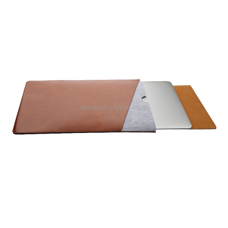 Laptop Microfiber Leather Double Layer Inner Bag for MacBook Pro 13.3 inch A1708 (2016 - 2017) / A1706 (2016 - 2017) (Light Brown) Laptop Microfiber Leather Double Layer Inner Bag for MacBook Pro 13.3 inch A1708 (2016 - 2017) / A1706 (2016 - 2017) (Light Brown)