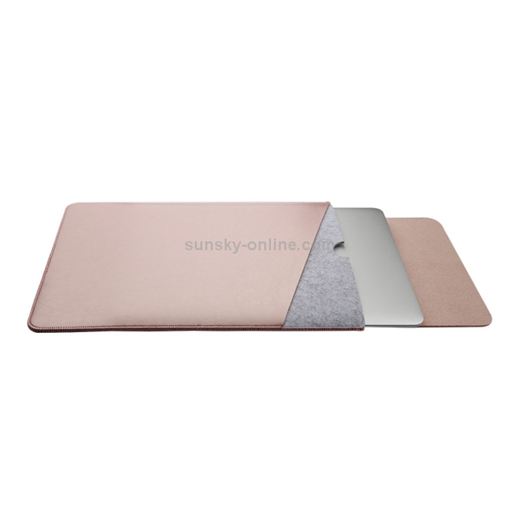 Laptop Microfiber Leather Double Layer Inner Bag for Macbook Air Retina 13.3 inch (2018) (Rose Gold) Laptop Microfiber Leather Double Layer Inner Bag for Macbook Air Retina 13.3 inch (2018) (Rose Gold)