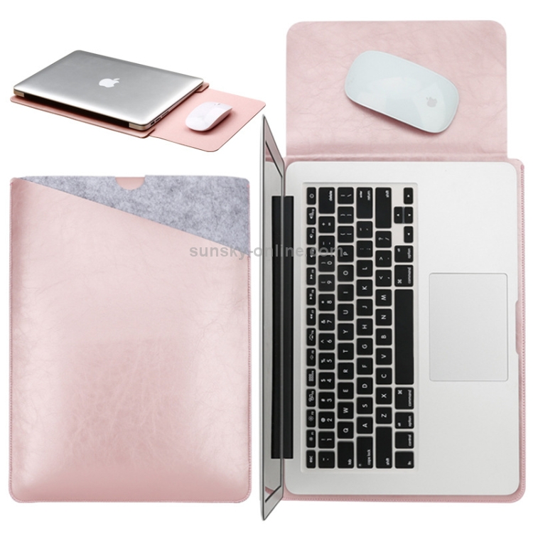 Laptop Microfiber Leather Double Layer Inner Bag for Macbook Air Retina 13.3 inch (2018) (Rose Gold) Laptop Microfiber Leather Double Layer Inner Bag for Macbook Air Retina 13.3 inch (2018) (Rose Gold)
