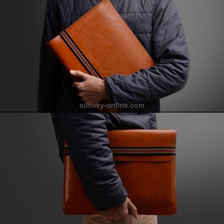 Horizontal Elastic Band Laptop Microfiber Leather Inner Bag for MacBook Air 13.3 inch (Dark Brown) Horizontal Elastic Band Laptop Microfiber Leather Inner Bag for MacBook Air 13.3 inch (Dark Brown)