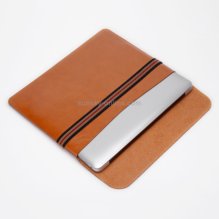 Horizontal Elastic Band Laptop Microfiber Leather Inner Bag for Macbook Air Retina 13.3 inch (Light Brown) Horizontal Elastic Band Laptop Microfiber Leather Inner Bag for Macbook Air Retina 13.3 inch (Light Brown)