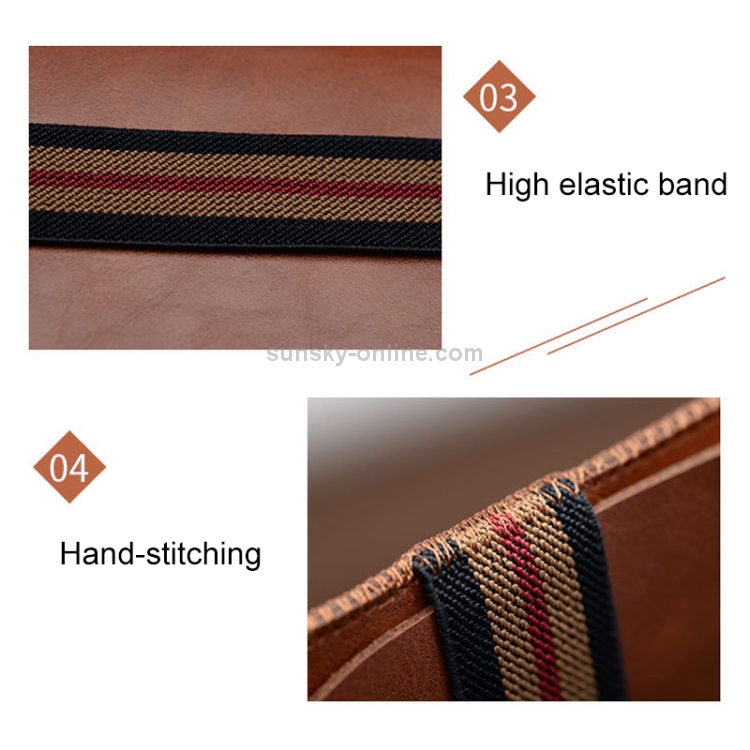 Horizontal Elastic Band Laptop Microfiber Leather Inner Bag for MacBook Pro 13.3 inch (Dark Brown) Horizontal Elastic Band Laptop Microfiber Leather Inner Bag for MacBook Pro 13.3 inch (Dark Brown)