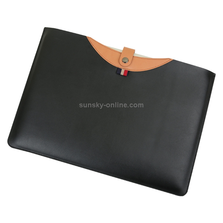 Horizontal Magnetic Buckle Laptop Microfiber Leather Inner Bag for Macbook Air Retina 13.3 inch (2018)(Black Brown) Horizontal Magnetic Buckle Laptop Microfiber Leather Inner Bag for Macbook Air Retina 13.3 inch (2018)(Black Brown)