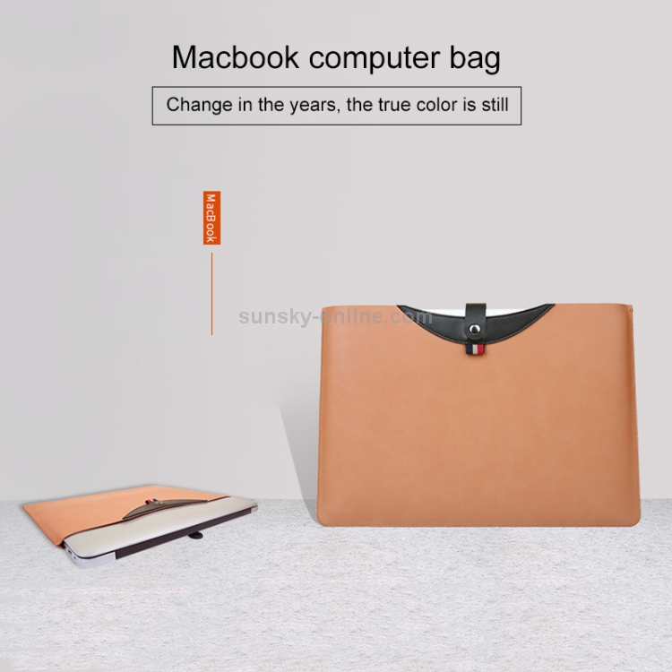 Horizontal Magnetic Buckle Laptop Microfiber Leather Inner Bag for Macbook Air Retina 13.3 inch (2018)(Black Brown) Horizontal Magnetic Buckle Laptop Microfiber Leather Inner Bag for Macbook Air Retina 13.3 inch (2018)(Black Brown)