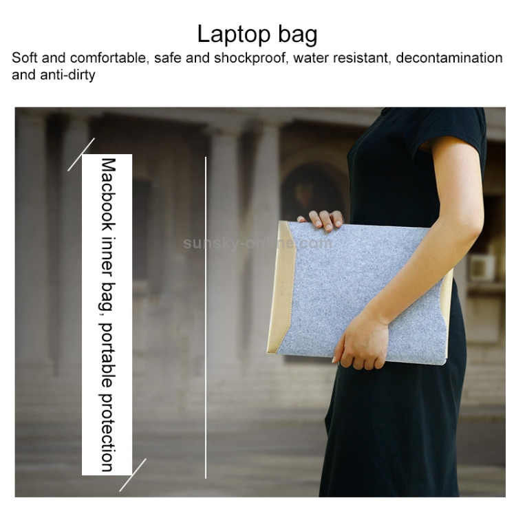 4 in 1 Laptop Crazy Horse Texture Fur Felt Inner Bag + Power Bag + Mouse Storage Bag + 3 Earphone Cable Winders for MacBook 15.4 inch (Champagne Gold) 4 in 1 Laptop Crazy Horse Texture Fur Felt Inner Bag + Power Bag + Mouse Storage Bag + 3 Earphone Cable Winders for MacBook 15.4 inch (Champagne Gold)