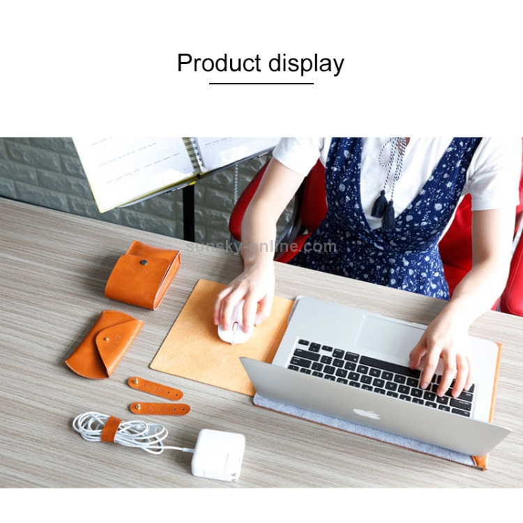 4 in 1 Laptop Crazy Horse Texture Fur Felt Inner Bag + Power Bag + Mouse Storage Bag + 3 Earphone Cable Winders for MacBook 15.4 inch (2016 - 2017) (Light Brown) 4 in 1 Laptop Crazy Horse Texture Fur Felt Inner Bag + Power Bag + Mouse Storage Bag + 3 Earphone Cable Winders for MacBook 15.4 inch (2016 - 2017) (Light Brown)