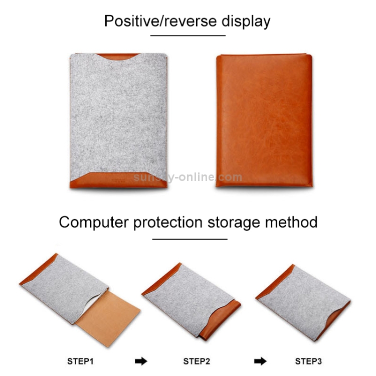 4 in 1 Laptop Crazy Horse Texture Fur Felt Inner Bag + Power Bag + Mouse Storage Bag + 3 Earphone Cable Winders for MacBook 15.4 inch (2016 - 2017) (Light Brown) 4 in 1 Laptop Crazy Horse Texture Fur Felt Inner Bag + Power Bag + Mouse Storage Bag + 3 Earphone Cable Winders for MacBook 15.4 inch (2016 - 2017) (Light Brown)