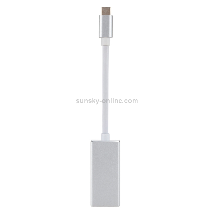USB-C / Type-C 3.1 Male to Mini DP Female HD Converter, Length: 12cm(Silver) USB-C / Type-C 3.1 Male to Mini DP Female HD Converter, Length: 12cm(Silver)