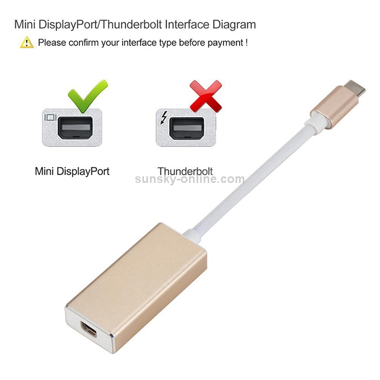 USB-C / Type-C 3.1 Male to Mini DP Female HD Converter, Length: 12cm(Silver) USB-C / Type-C 3.1 Male to Mini DP Female HD Converter, Length: 12cm(Silver)