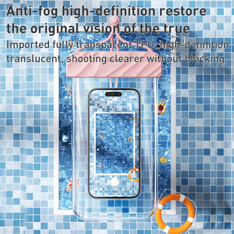 Benks FS03 Transparent IPX8 Waterproof Swimming Cell Phone Bag(Pink) - B3