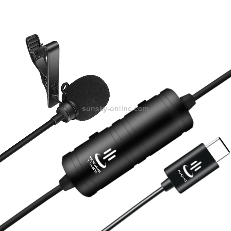 YICHUANG YC-VM30 USB-C / Type-C Micrófono de grabación Lavalier de modo dual, Longitud del cable: 6 m - 2