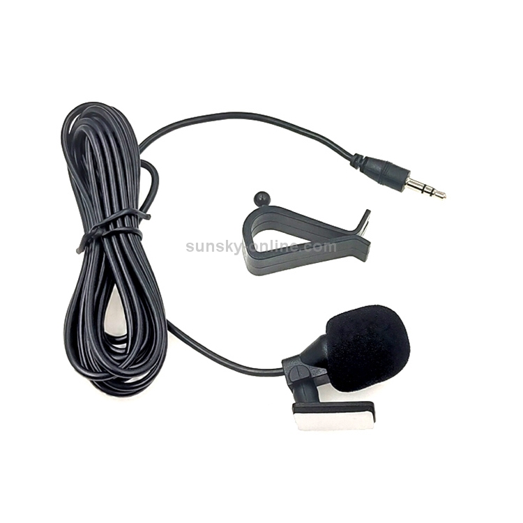 ZJ015MR Estéreo de 3,5 mm, conector recto, navegación para automóvil, DVD, micrófono externo de pasta, longitud: 3 m - 2