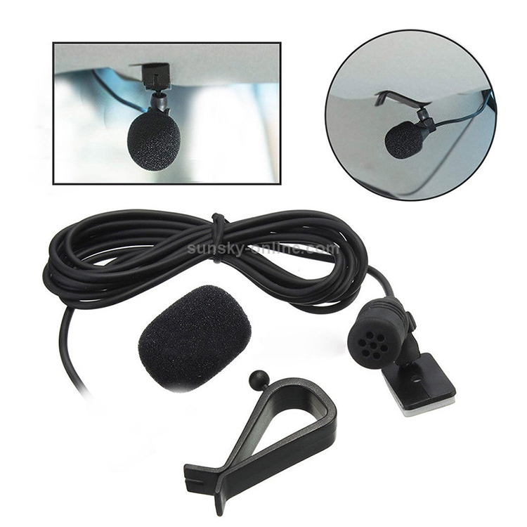 ZJ015MR Estéreo de 3,5 mm, conector recto, navegación para automóvil, DVD, micrófono externo de pasta, longitud: 3 m - 4