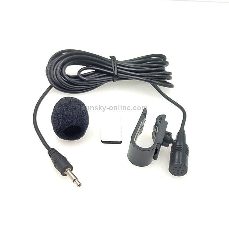 ZJ025MR Stick-on Clip-on Lavalier 2.5mm Jack Mono Microphone pour voiture  GPS / Bluetooth activé Audio DVD micro externe, longueur du câble: 3 m